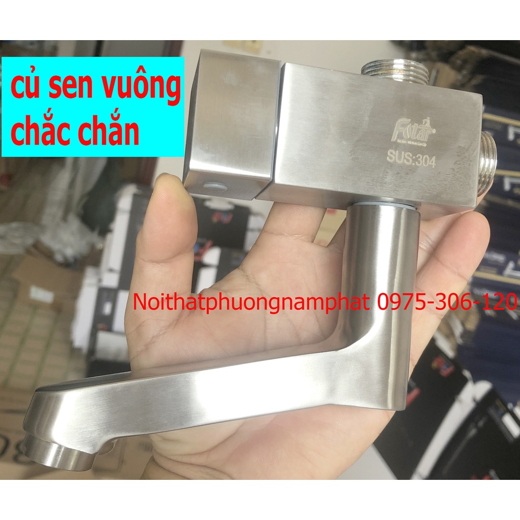 [SEN VUÔNG ĐẸP] Bộ Sen Cây Tắm Đứng Lạnh INOX 304 N1011 và tay sen tắm và dây sen DÙNG CHO NHÀ CHỈ CÓ ĐƯỜNG NƯỚC LẠNH