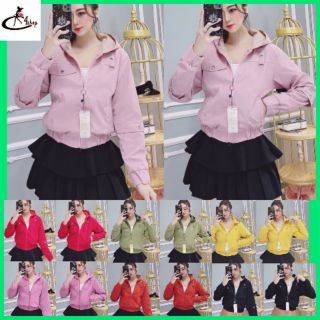 Áo Khoác Kaki Nữ Phối Khoen Chất Lụa Hàn Quốc Cực Đẹp Siêu Thời Trang Teen