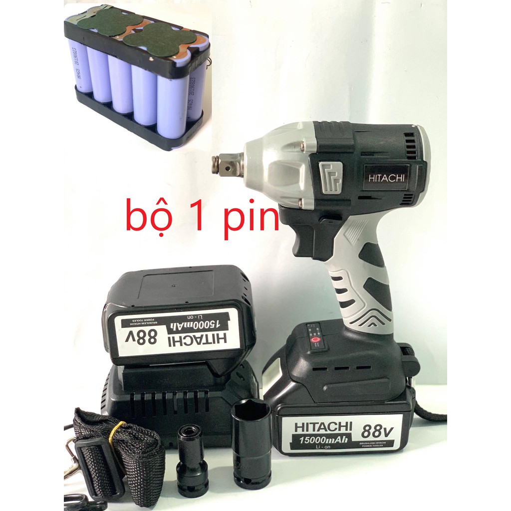 Siết Bulong Hitachi 1 Pin Tặng Chuyển Vít