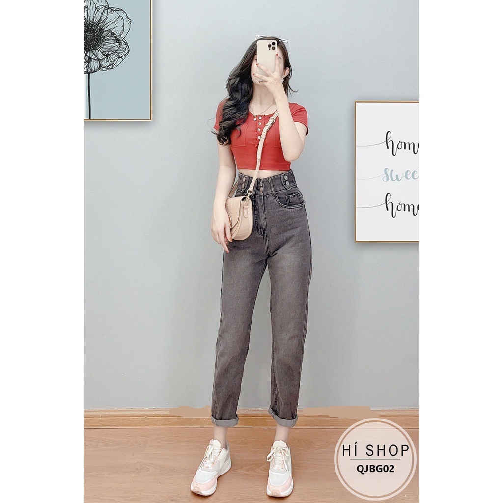QUẦN JEAN BAGGY NHẤN EO THỜI TRANG HÀNG CAO CẤP QJBG02 - Hí Shop