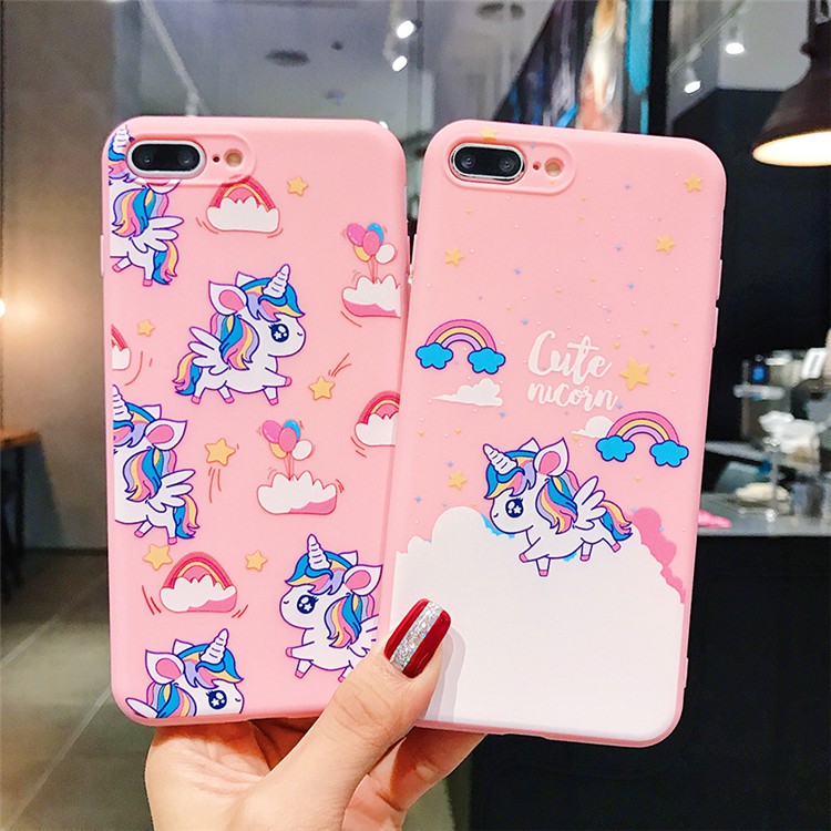 ốp lưng iphone 11 Pro Max 6 6S 6SPlus 6plus 7Plus 8 Plus SE 2020 X XS XSMAX XR Couple cartoon unicorn Phone Case | BigBuy360 - bigbuy360.vn