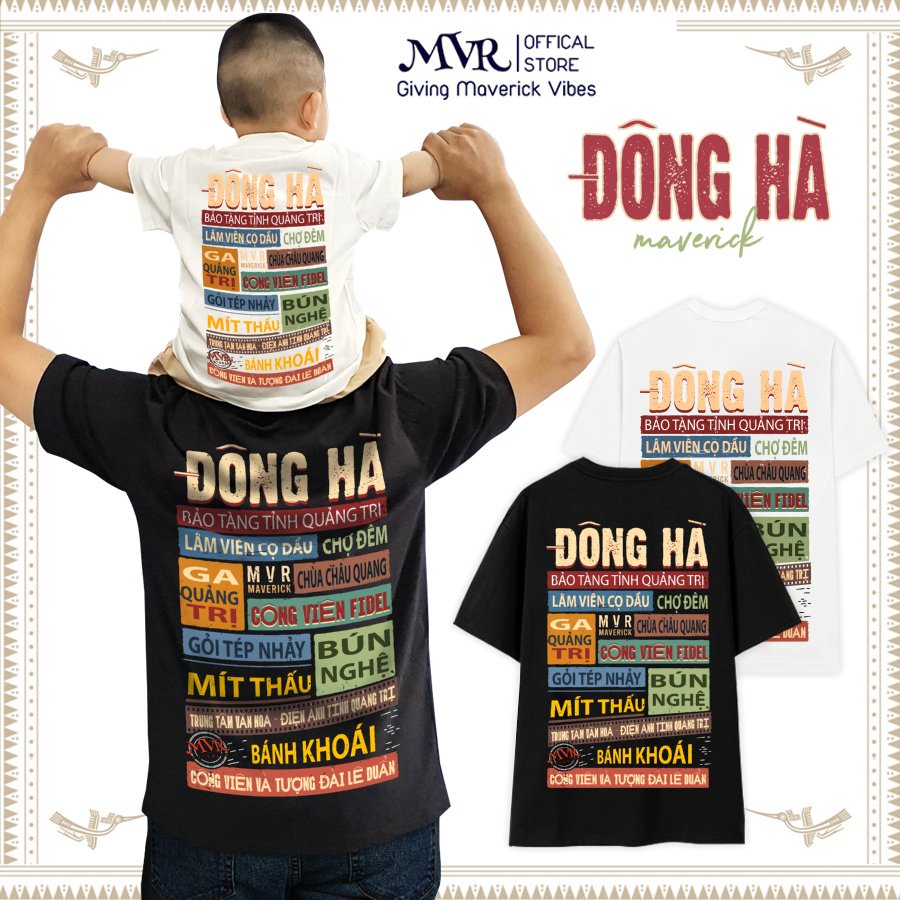 Áo thun Đông Hà Quảng Trị ao cặp nam nữ form Unisex phông cotton fact dành cho genZ phong cách under Sài Gòn MVR BB4248
