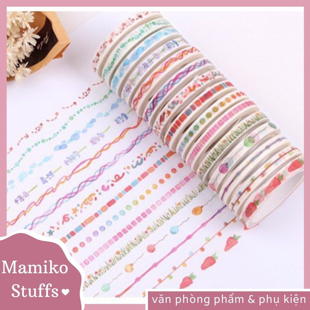 Washi tape ANT 5mm (Mẫu 1) - Băng keo trang trí 5*7 mm