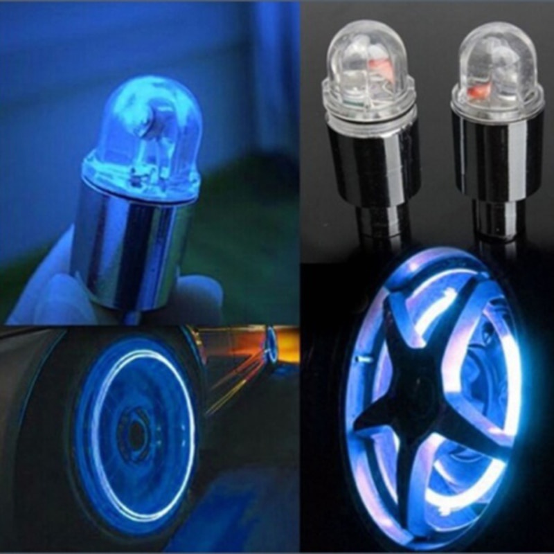 Set 4 đèn LED neon gắn nắp van lốp xe hơi chuyên dùng để trang trí