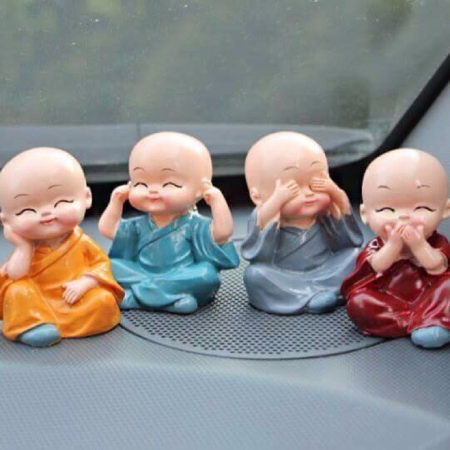 Bộ tượng 4 chú tiểu 4 không (không suy tư , Không nghe , không nói , Không nhìn)