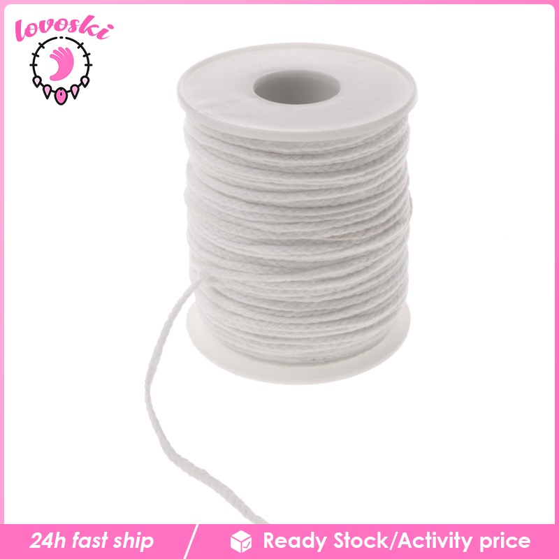 Bộ 2 Cuộn Dây Bấc Đèn Cầy Bằng Cotton Bện