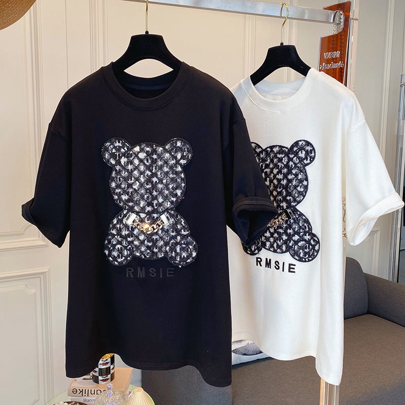 NRVP Áo Thun Cotton Tay Ngắn Cổ Tròn Thời Trang Mùa Hè Phong Cách Hàn Quốc Dành Cho Nữ