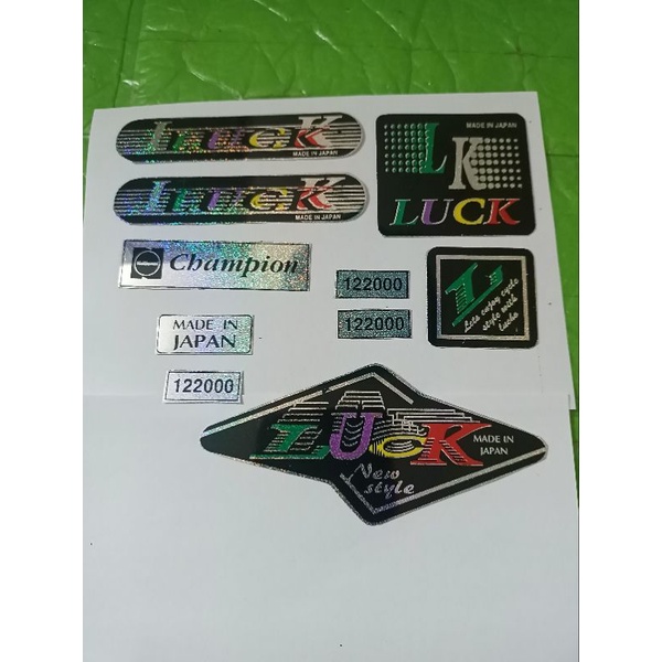 Bộ tem dán xe đạp nhật Luck new