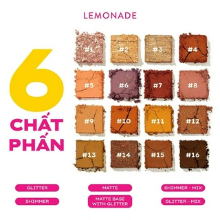 Phấn mắt Lemonade Aesthetic Eyeshadow Palette (16 ô)
