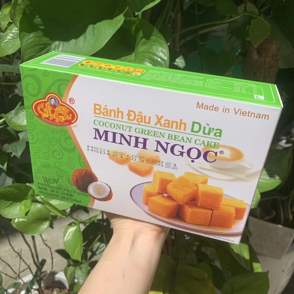 Bánh đậu xanh dừa rồng vàng Minh Ngọc A35 300g - Đặc sản Hải Dương