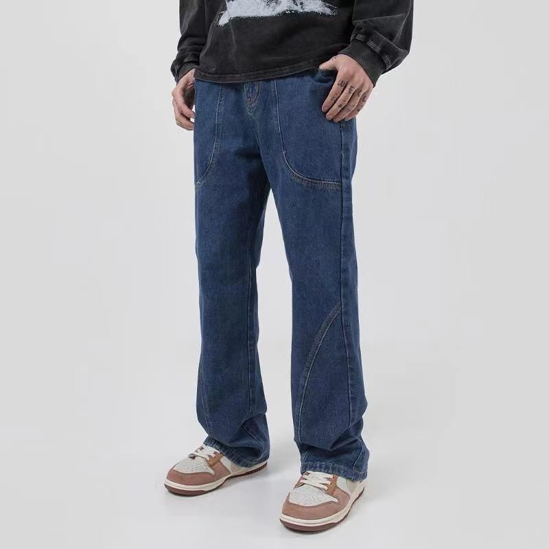 Quần jeans Nam Dáng Rộng Phong Cách Hàn Quốc Cá Tính