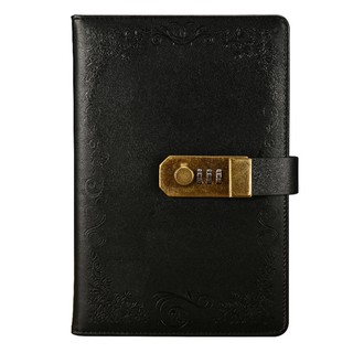 Sổ tay bọc da có khoá kim loại phong cách vintage