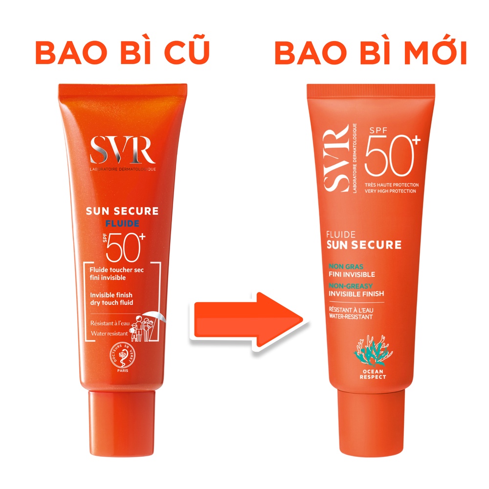 Kem Chống Nắng Phổ Rộng Trong Suốt Không Nhờn Rít SVR Sun Secure Fluide Very High Protection SPF50+ - 50ml