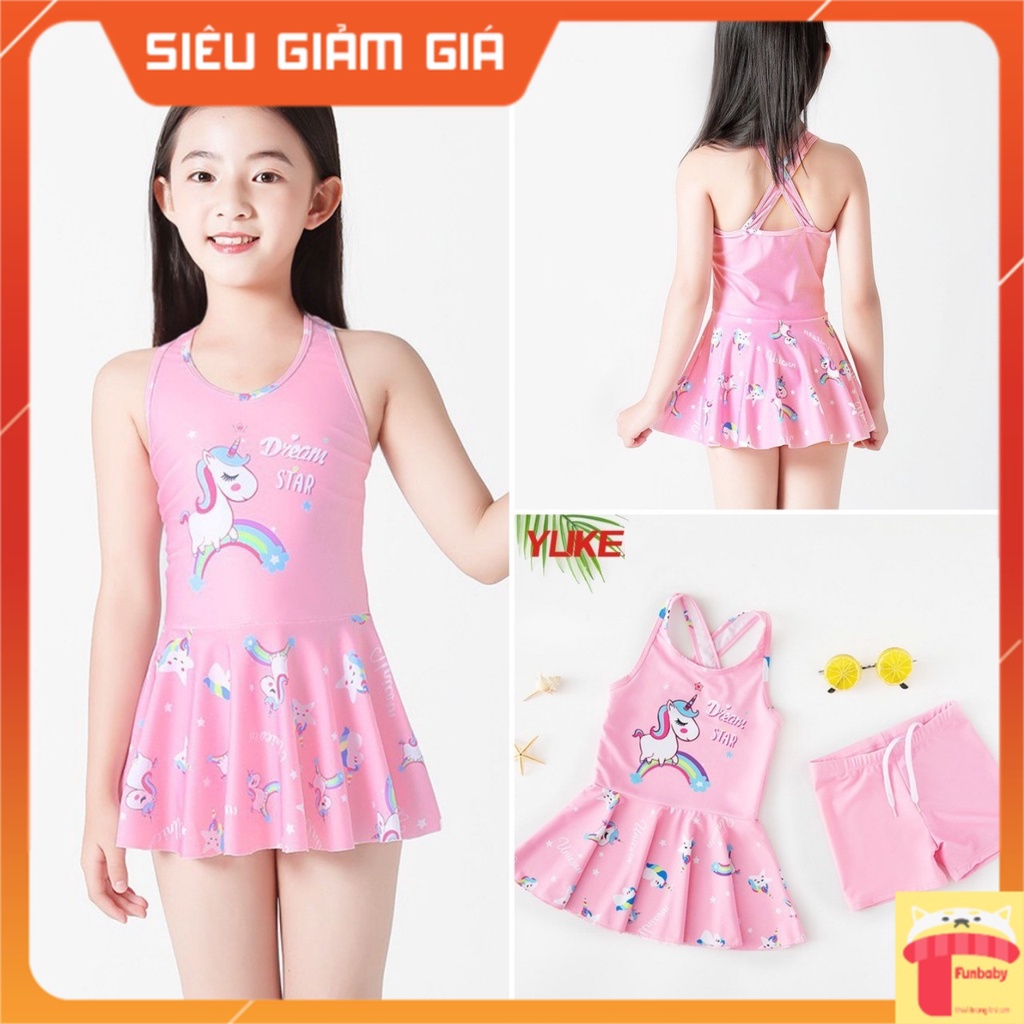 Đồ tắm biển cho bé gái size đại 6-12 tuổi in chữ BETTER, Bộ bơi trẻ em cao cấp vải co giãn cực tốt