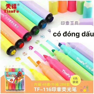 Bút dạ quang hình cute vĩ 6 cây