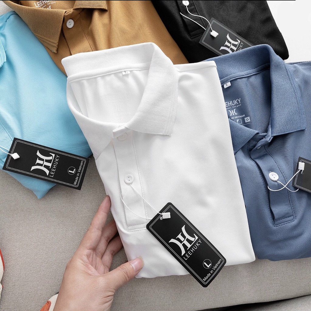 Áo Polo Nam Ngắn Tay Trơn cổ bẻ vải Cotton mềm mịn thoáng mát mặc đi chơi đi làm