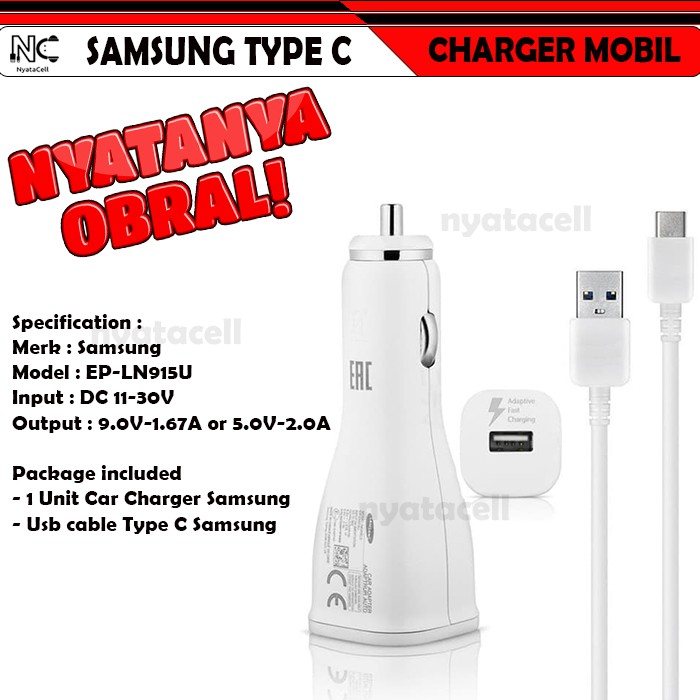 Củ Sạc Nhanh 9v 1 Cổng Type C Usb - 9v C7 C9 Pro S8 S8 Trên Xe Hơi Cho Samsung