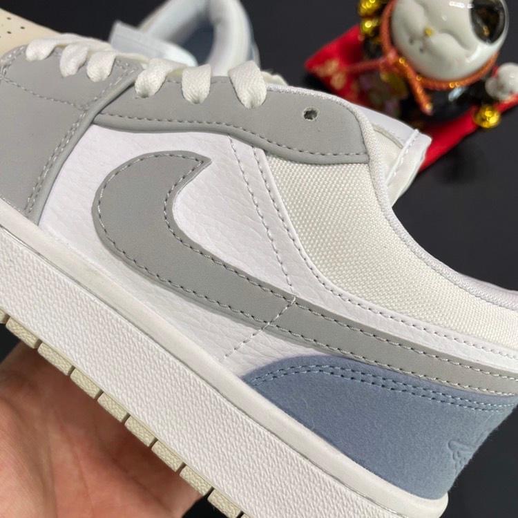 Giày thể thao Jordan 1 xám xanh Paris  Giày sneaker jd1 Xám Thấp nam nữ dễ phối đồ