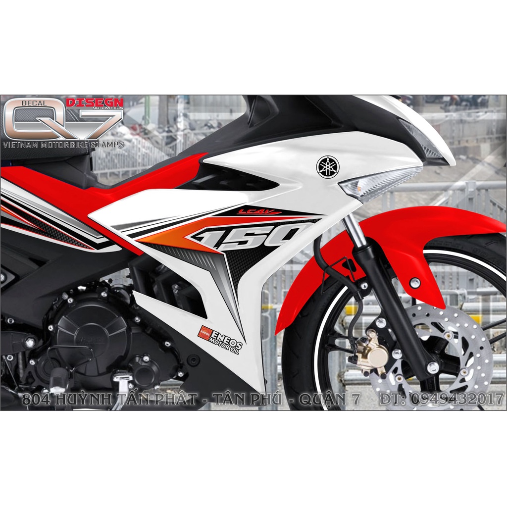 TEM RỜI EXCITER 150 TRẮNG ĐỎ