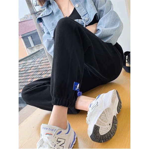 Quần Jogger Nữ Ống Rộng, Mặc Nhà Đi Chơi Phong Cách Trẻ Trung