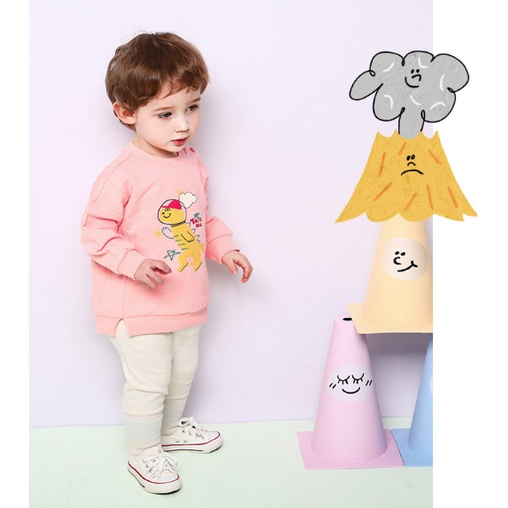 Legging cotton dài cho bé  đáp gấu Milkmile