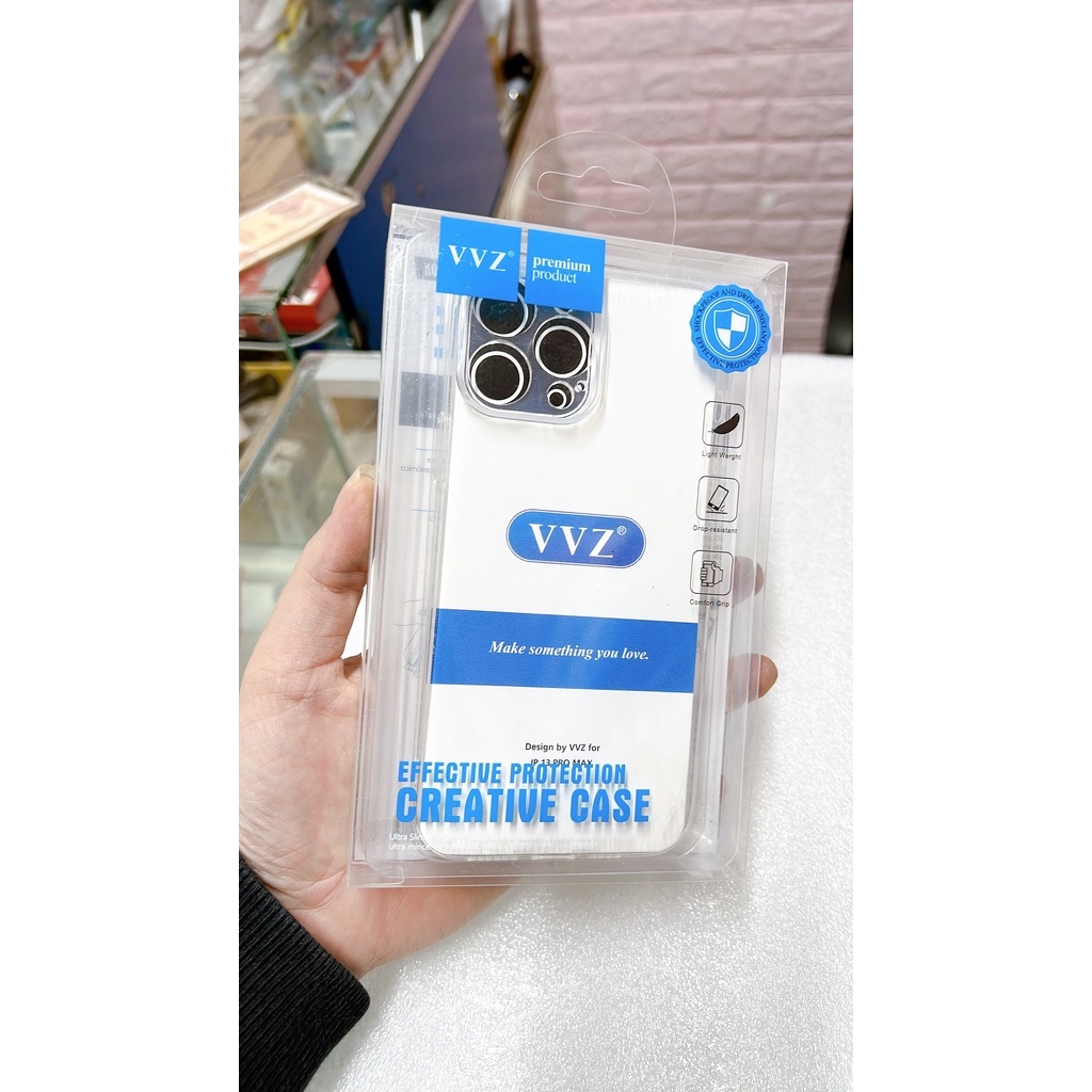 ỐP LƯNG IPHONE TRONG SUỐT CHỐNG Ố VVZ - KASN, ỐP SỌC || QT PHỤ KIỆN