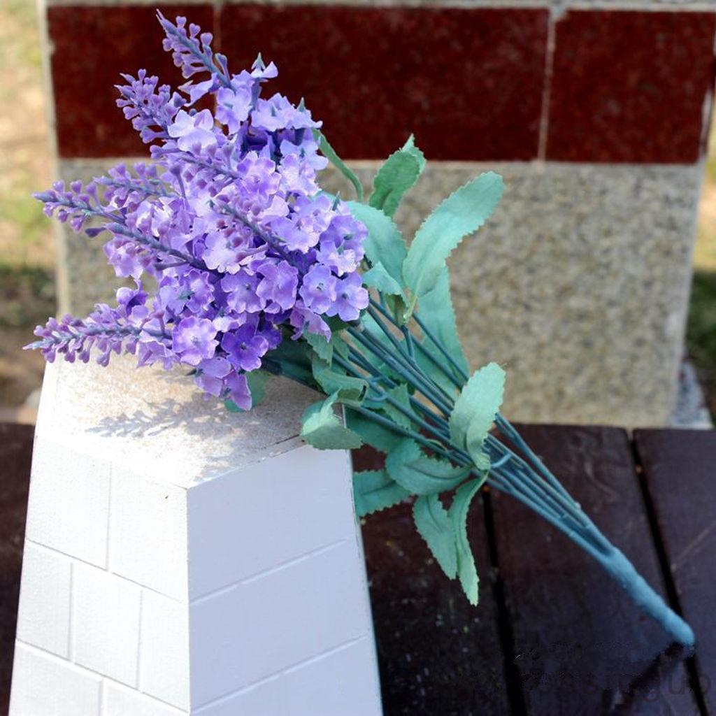 Bó hoa oải hương 10 bông nhân tạo dùng để trang trí nhà cửa