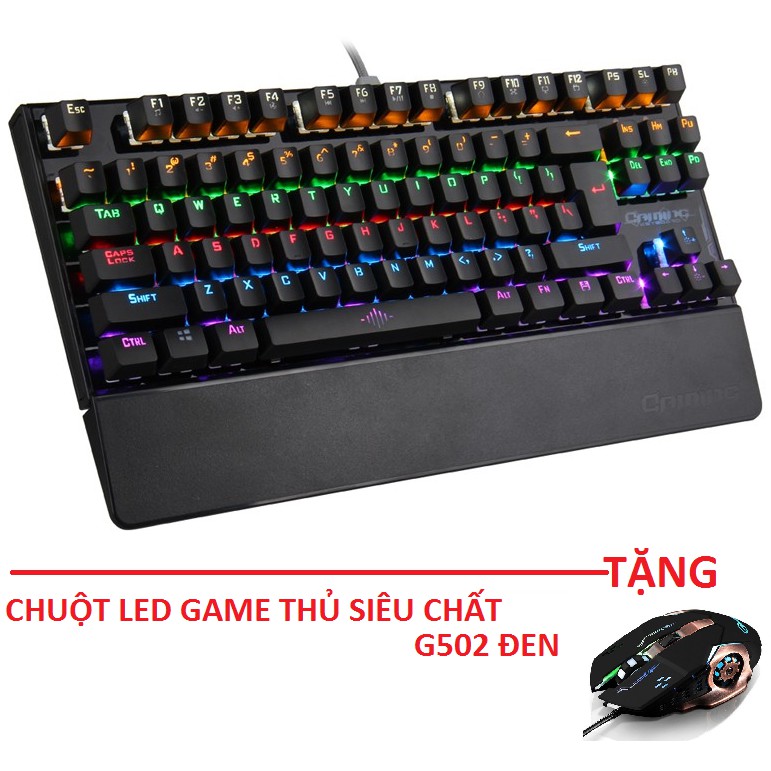 Bàn Phím Cơ Game Thủ K28 Có Đèn LED- tằng kèm kê tay - Bảo Hành 3 Tháng - TẶNG CHUỘT LED G502 - dc3324