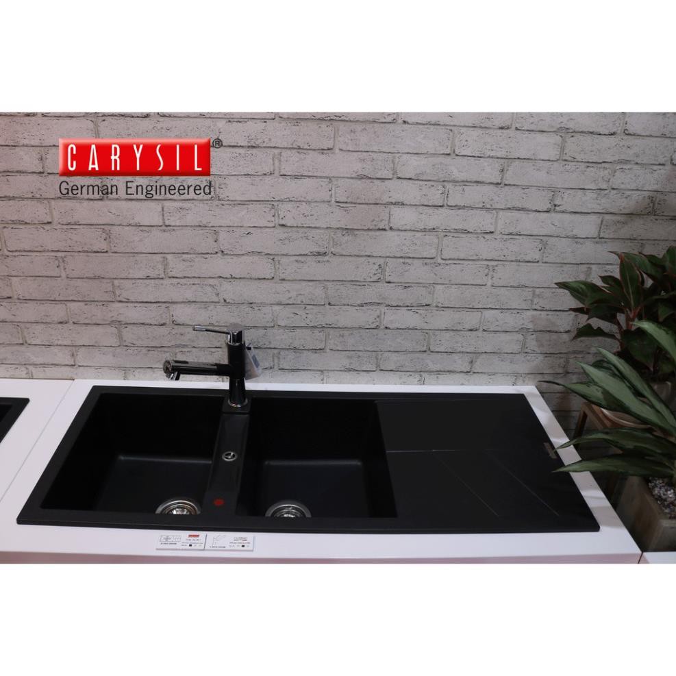 Chậu Rửa Chén Đá Granite Carysil JAC1-03 - Màu Đen - 1160x500mm