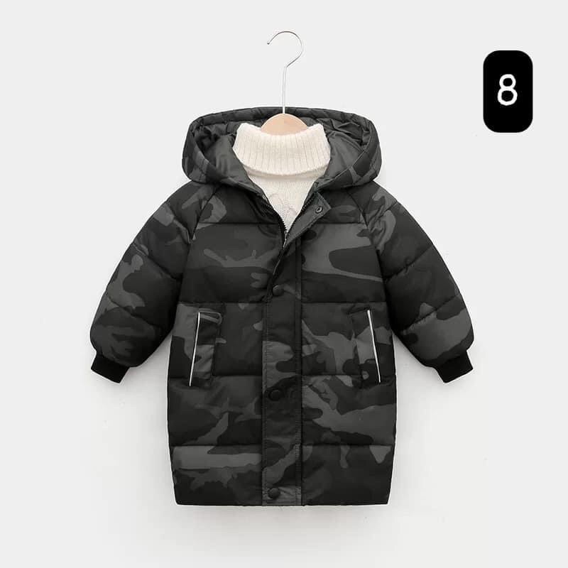 Áo Phao Dáng Dài Bé Trai Bé Gái Hàng QC Loại Đẹp