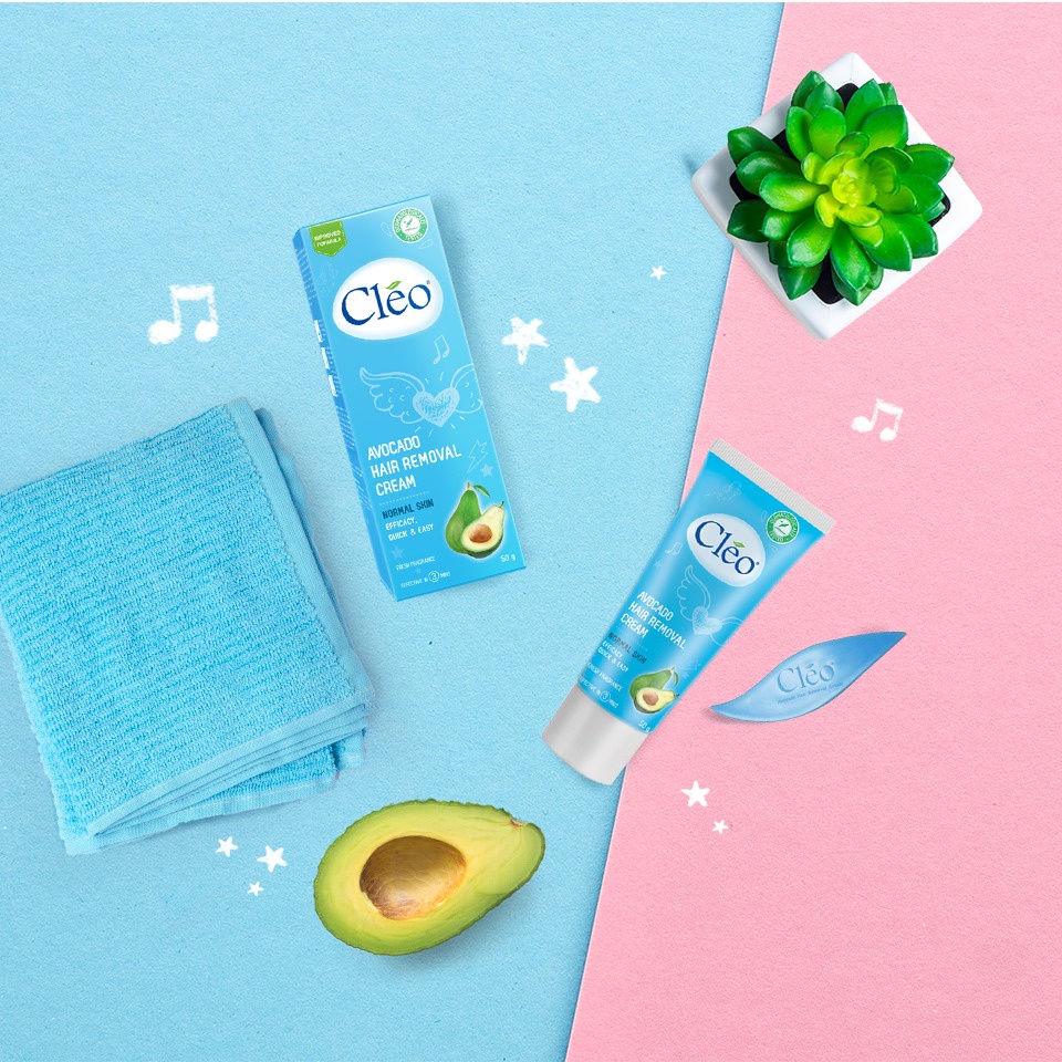 Kem tẩy lông cleo Avocado Hair Removal Cream 50g chiết xuất từ bơ