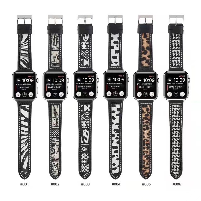 Dây Đeo Bằng Da Thay Thế Dành Cho Đồng Hồ Thông Minh Apple watch 44mm 45mm 41mm 40mm 42mm 38mm iWatch series 3 4 5 6 SE