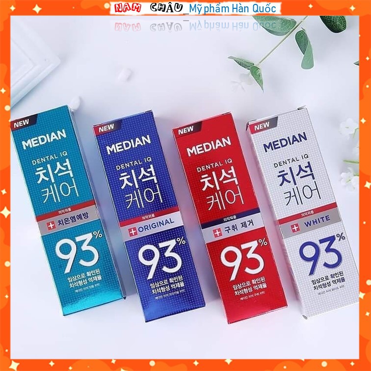 Kem đánh răng Median Hàn Quốc 93% trắng răng thơm miệng 120gr