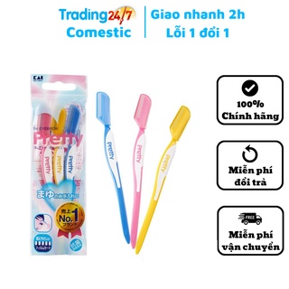 Set 3 dao cạo lông mày Pretty KAI Nhật Bản