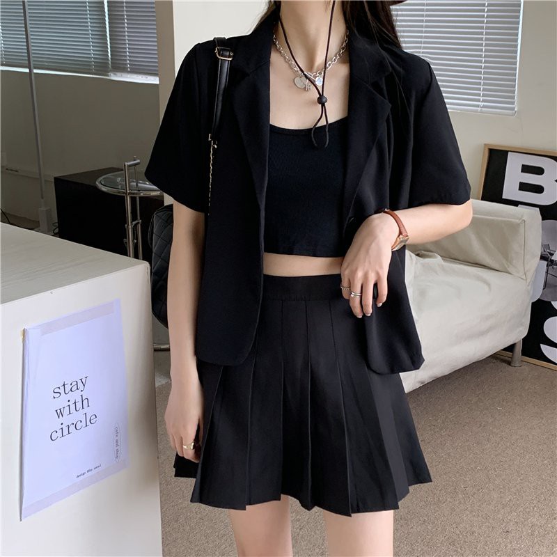 ÁO BLAZER NỮ CỘC TAY DÁNG NGẮN, ÁO BLAZER NGẮN TAY DÁNG CROPTOP