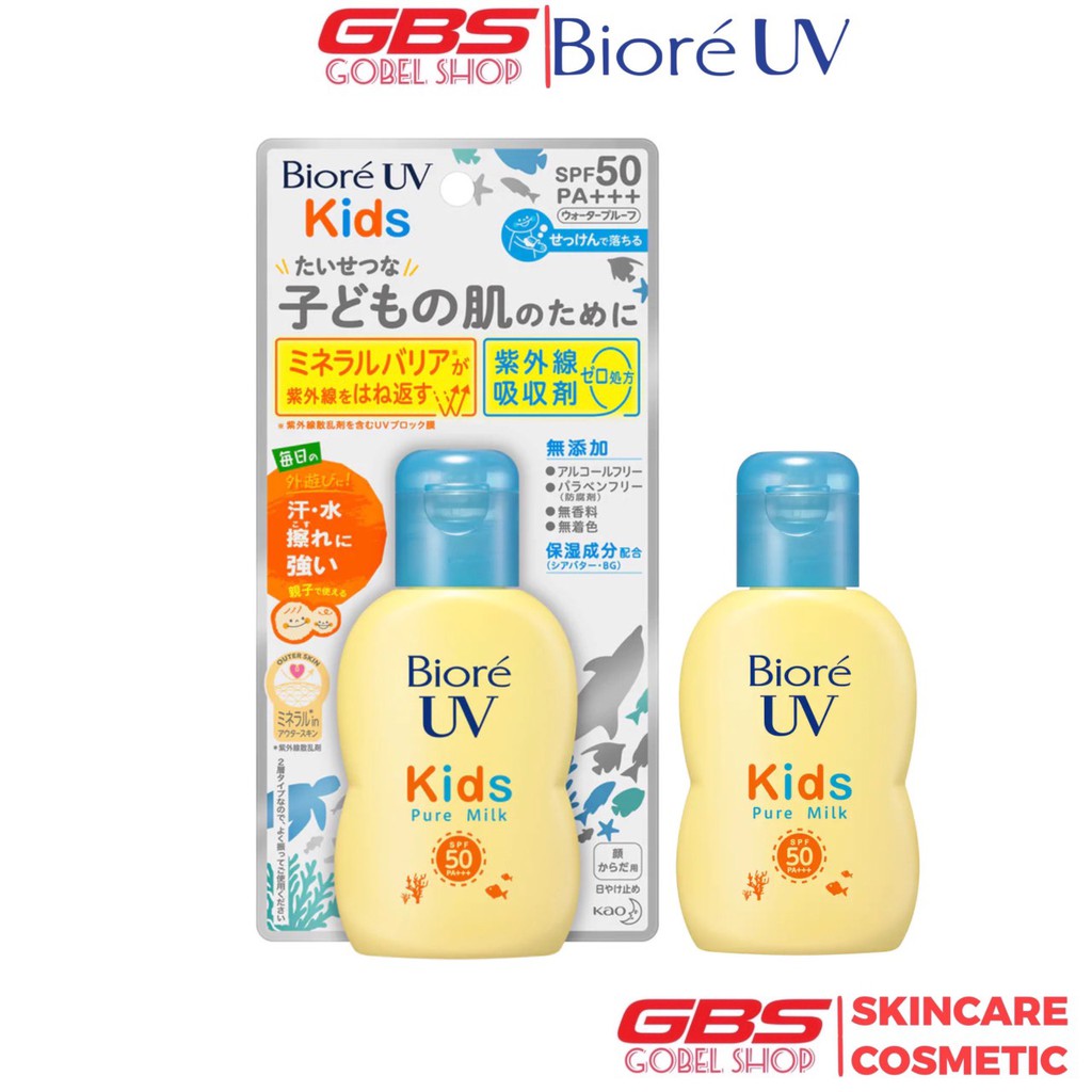 Sữa Chống Nắng Dịu Nhẹ Cho Trẻ Em Boiré , Biore UV Kids Pure Milk SPF50 PA+++ 70ml