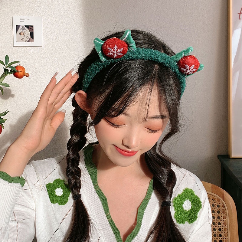Haimeikang Băng Đô Cài Tóc Hình Tuần Lộc Dễ Thương
