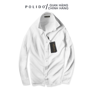Áo Sơmi Nam Công Sở Thêu Cổ POLIDO Chất Vải Bamboo Cao Cấp, Thấm Hút, Thoải Mái