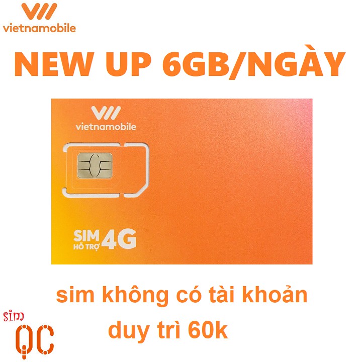 Sim 4G vietnamobile siêu thánh UP 180GB
