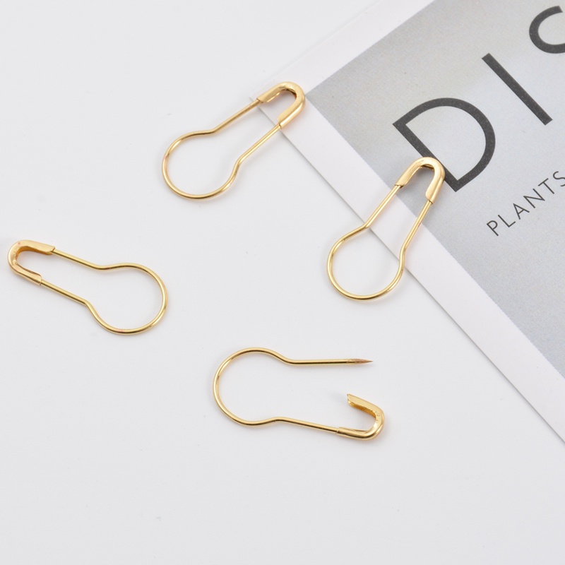 Set 30 Kẹp Giấy Hình Quả Bầu Bằng Đồng Màu Đen / Vàng / Bạc