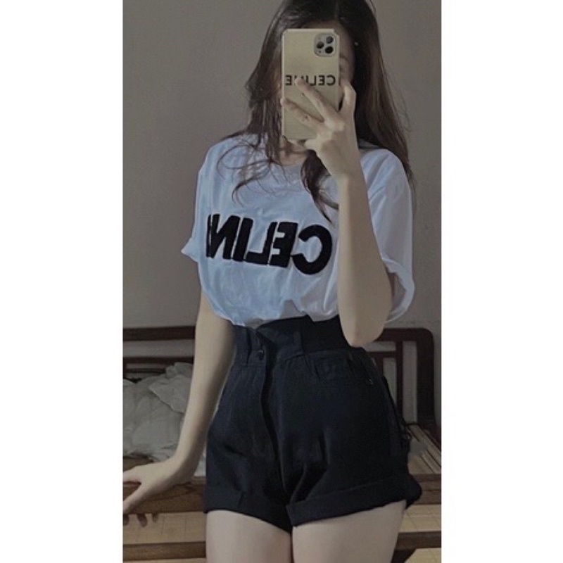Áo phông thun cotton chữ thêu nổi siêu hot