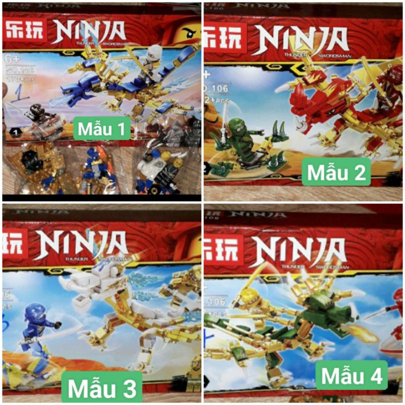 Lắp ráp 1 hộp LegoNinja Thunder Rồng có trên 170 chi tiết ms106