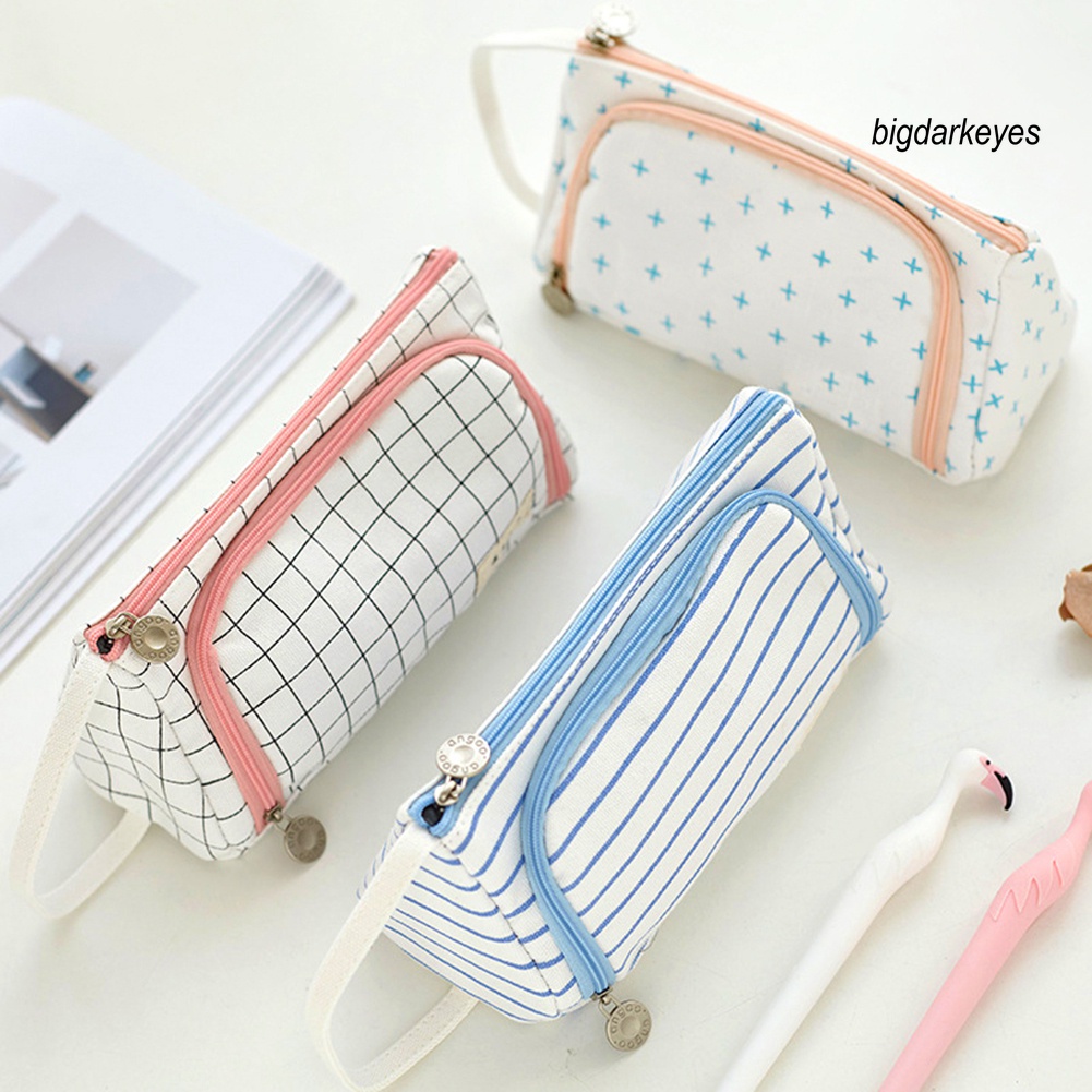 Túi Đựng Bút Chì/ Thước Kẻ Bằng Vải Bạt Dễ Thương Cho Học Sinh