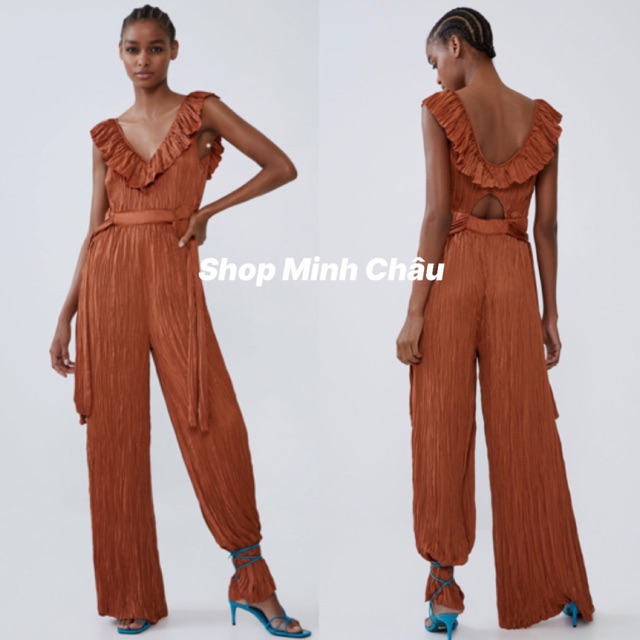 (Sẵn) Bộ liền jumsuit Zara auth canh sale