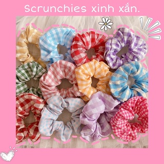 Combo 10 cột tóc vải scrunchies. (được chọn mẫu).