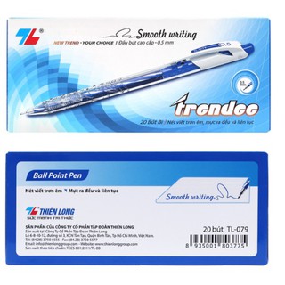 Hộp 20 cây bút bi thiên long - tl079 màu xanh