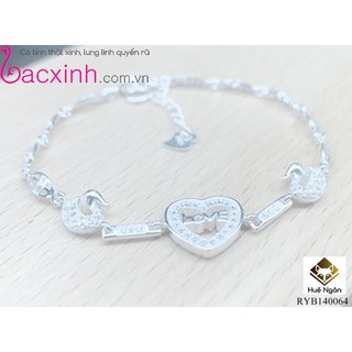 Lắc tay bạc Ý 925 Bạc xinh Huệ Ngân - Thiên nga RYB140064