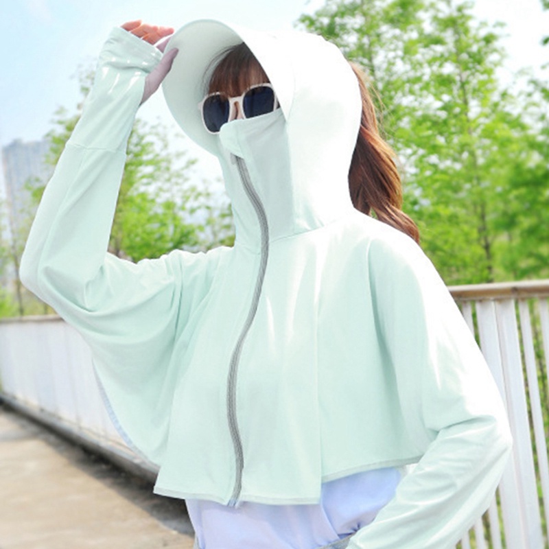 Áo Khoác Chống Nắng Và Tia Uv Bằng Vải Lụa Mát Thời Trang Mùa Hè Cho Nữ