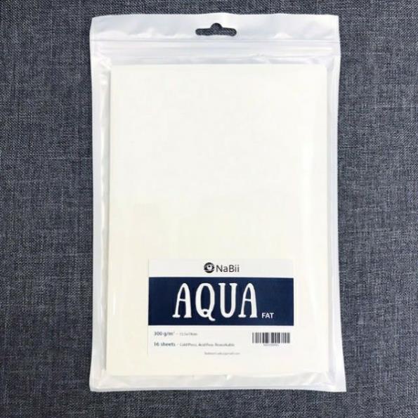 Tệp 16 tờ giấy A4 Aqua NABii 300gsm