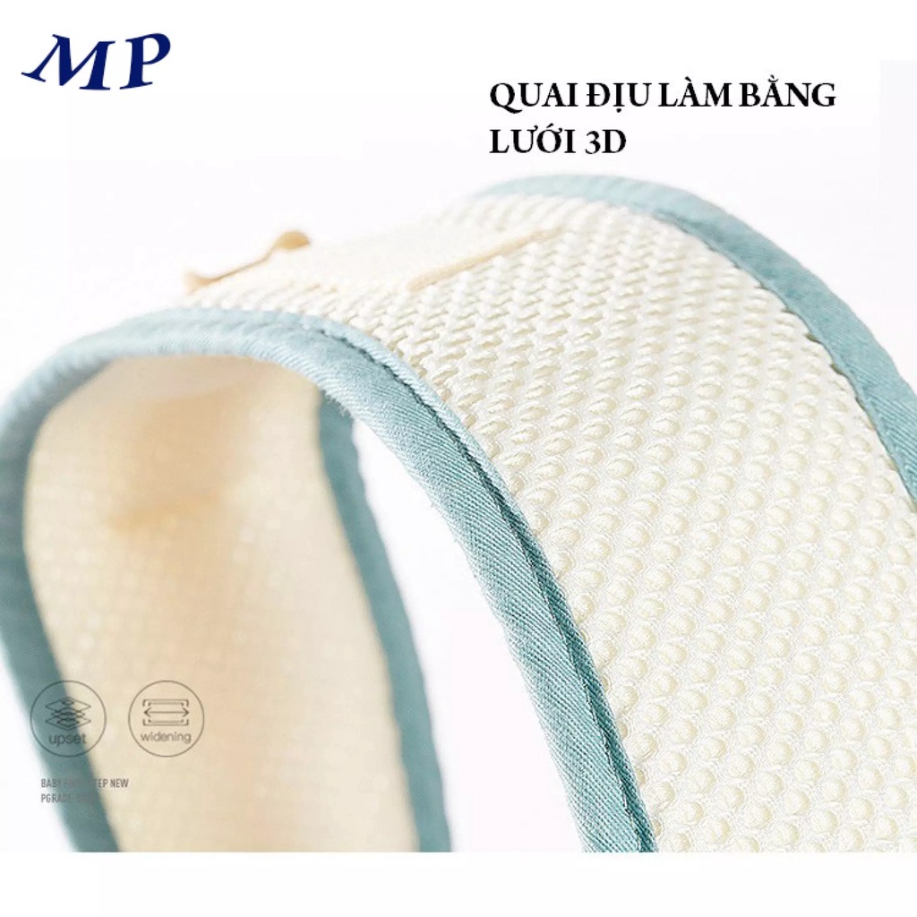 Địu Em Bé 6 Tư Thế HAPPY BEAR - Địu Em Bé Có Bệ Ngồi, Địu em bé trợ lực thoáng khí cho bé 3-36 tháng